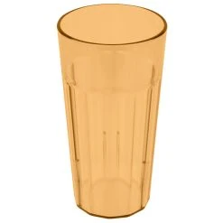 Alternative view of Cambro NT20153 Newport 22 Oz. Amber Customizable SAN Plastic Tumbler - 36/Case