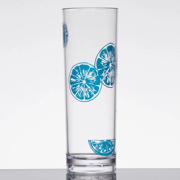 GET Enterprises GET H-14-1-SAN-SE Cheers 14 Oz. Seabreeze SAN Plastic Tom Collins Glass - 24/Case 4 GET Enterprises GET H-14-1-SAN-SE Cheers 14 Oz. Seabreeze SAN Plastic Tom Collins Glass - 24/Case - Image 2