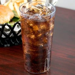 Cambro 2000P152 Colorware 22 Oz. Clear Customizable SAN Plastic Tumbler - 6/Pack
