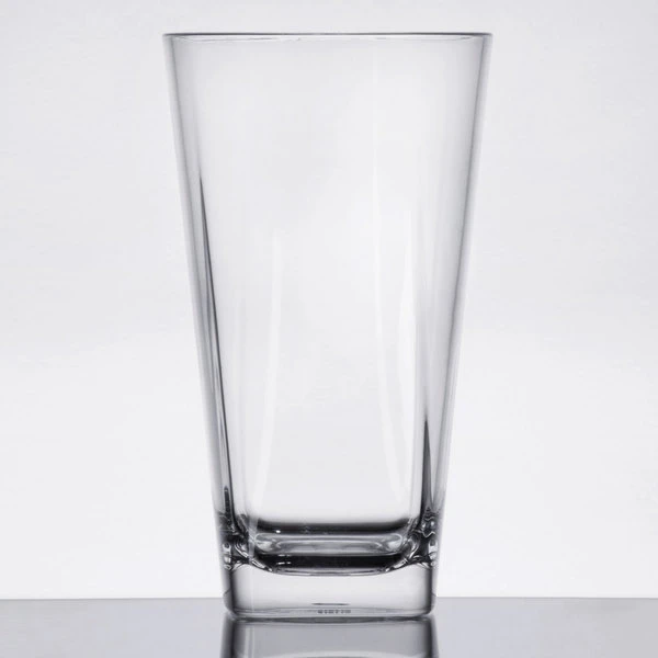 GET Enterprises GET SW-1472-CL Cubed 16 Oz. SAN Plastic Beverage Glass - 24/Case 4 GET Enterprises GET SW-1472-CL Cubed 16 Oz. SAN Plastic Beverage Glass - 24/Case - Image 2