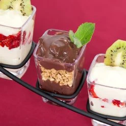 GET Enterprises GET SW-1435-CL 3 Oz. SAN Plastic Square Shot Glass / Dessert Glass - 24/Case 8 GET Enterprises GET SW-1435-CL 3 Oz. SAN Plastic Square Shot Glass / Dessert Glass - 24/Case -Acopa Shop 1197475