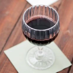 GET Enterprises GET SW-1421-1-SAN-CL 8 Oz. Customizable SAN Plastic Fluted Wine Glass - 24/Case 7 GET Enterprises GET SW-1421-1-SAN-CL 8 Oz. Customizable SAN Plastic Fluted Wine Glass - 24/Case -Acopa Shop 1199793