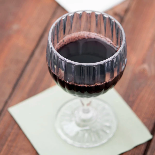 GET Enterprises GET SW-1421-1-SAN-CL 8 Oz. Customizable SAN Plastic Fluted Wine Glass - 24/Case 5 GET Enterprises GET SW-1421-1-SAN-CL 8 Oz. Customizable SAN Plastic Fluted Wine Glass - 24/Case - Image 3