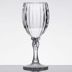 GET Enterprises GET SW-1422-1-SAN-CL 8 Oz. Customizable SAN Plastic Fluted Wine Glass - 24/Case 6 GET Enterprises GET SW-1422-1-SAN-CL 8 Oz. Customizable SAN Plastic Fluted Wine Glass - 24/Case -Acopa Shop 1199801