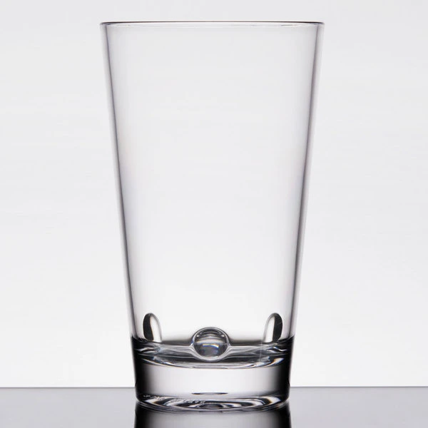 GET Enterprises GET SW-1475-CL Loft 16 Oz. Customizable SAN Plastic Stackable Mixing / Pint Glass - 24/Case 4 GET Enterprises GET SW-1475-CL Loft 16 Oz. Customizable SAN Plastic Stackable Mixing / Pint Glass - 24/Case - Image 2
