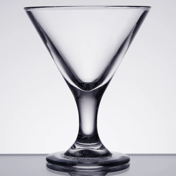 GET Enterprises GET SW-1430-1-CL 3 Oz. SAN Plastic Martini Glass 4 GET Enterprises GET SW-1430-1-CL 3 Oz. SAN Plastic Martini Glass - Image 2
