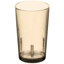 Cambro D12609 Del Mar 12 Oz. Light Amber Customizable SAN Plastic Tumbler - 36/Case