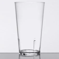 GET Enterprises GET S-16-1-CL 16 Oz. Customizable SAN Plastic Stackable Mixing / Pint Glass -Acopa Shop 1692646