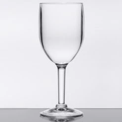 GET Enterprises GET SW-1404-1-SAN-CL 8 Oz. Customizable SAN Plastic Wine Glass 5 GET Enterprises GET SW-1404-1-SAN-CL 8 Oz. Customizable SAN Plastic Wine Glass -Acopa Shop 1692659