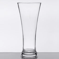 GET Enterprises GET P-12-1-CL 12 Oz. Customizable SAN Plastic Flared Pilsner Glass -Acopa Shop 1692665