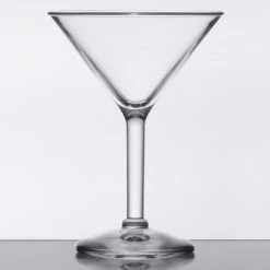 GET Enterprises GET SW-1402-1-SAN-CL 6 Oz. SAN Plastic Martini Glass 5 GET Enterprises GET SW-1402-1-SAN-CL 6 Oz. SAN Plastic Martini Glass -Acopa Shop 1692710