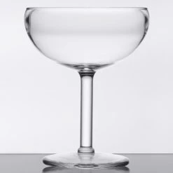 GET Enterprises GET SW-1405-1-SAN-CL 16 Oz. Customizable SAN Plastic Coupe Glass 5 GET Enterprises GET SW-1405-1-SAN-CL 16 Oz. Customizable SAN Plastic Coupe Glass -Acopa Shop 1692716