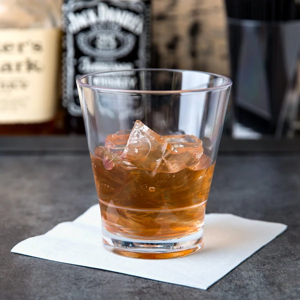GET Enterprises GET S-11-CL Revo 12 Oz. Customizable SAN Plastic Stackable Double Rocks / Old Fashioned Glass - 24/Case 3 GET Enterprises GET S-11-CL Revo 12 Oz. Customizable SAN Plastic Stackable Double Rocks / Old Fashioned Glass - 24/Case