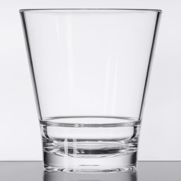 GET Enterprises GET S-11-CL Revo 12 Oz. Customizable SAN Plastic Stackable Double Rocks / Old Fashioned Glass - 24/Case 4 GET Enterprises GET S-11-CL Revo 12 Oz. Customizable SAN Plastic Stackable Double Rocks / Old Fashioned Glass - 24/Case - Image 2