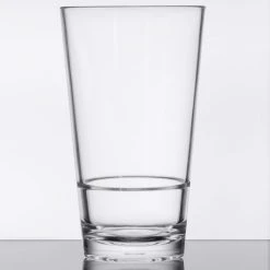 Alternative view of GET Enterprises GET S-17-CL Revo 16 Oz. Customizable SAN Plastic Stackable Mixing / Pint Glass - 24/Case