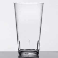 GET Enterprises GET S-15-1-CL 14 Oz. Customizable SAN Plastic Stackable Mixing Glass - 24/Case -Acopa Shop 1692758