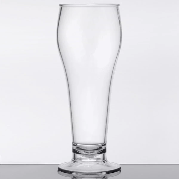 GET Enterprises GET SW-1417-1-SAN-CL 22 Oz. Customizable SAN Plastic Footed Pilsner Glass - 24/Case 4 GET Enterprises GET SW-1417-1-SAN-CL 22 Oz. Customizable SAN Plastic Footed Pilsner Glass - 24/Case - Image 2