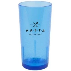 Cambro D24608 Del Mar 24 Oz. Sapphire Blue Customizable SAN Plastic Tumbler - 36/Case -Acopa Shop 1699880