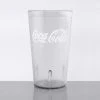 GET Enterprises GET 6612-CC 12 Oz. Clear Coca-Cola® SAN Plastic Pebbled Tumbler - 72/Case -Acopa Shop 1767503