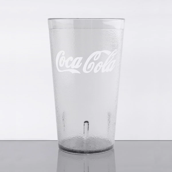 GET Enterprises GET 6612-CC 12 Oz. Clear Coca-Cola® SAN Plastic Pebbled Tumbler - 72/Case 3 GET Enterprises GET 6612-CC 12 Oz. Clear Coca-Cola® SAN Plastic Pebbled Tumbler - 72/Case