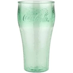 GET Enterprises GET 3324-JC Bell 24 Oz. Jade Coca-Cola® Polycarbonate Pebbled Soda Glass - 72/Case