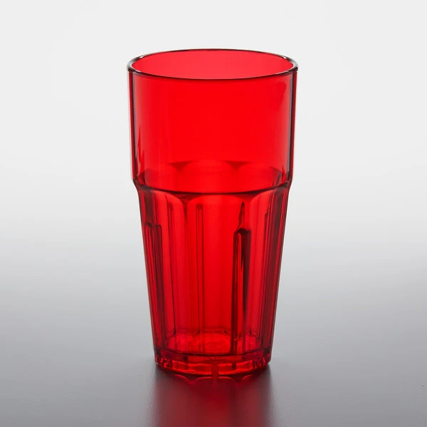GET Enterprises GET 9916-1-R Bahama 16 Oz. Red Customizable SAN Plastic Tumbler - 72/Case 4 GET Enterprises GET 9916-1-R Bahama 16 Oz. Red Customizable SAN Plastic Tumbler - 72/Case - Image 2