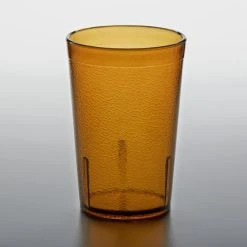 GET Enterprises GET 6608-1-A 8 Oz. Amber Customizable SAN Plastic Pebbled Tumbler - 72/Case 5 GET Enterprises GET 6608-1-A 8 Oz. Amber Customizable SAN Plastic Pebbled Tumbler - 72/Case -Acopa Shop 1850517