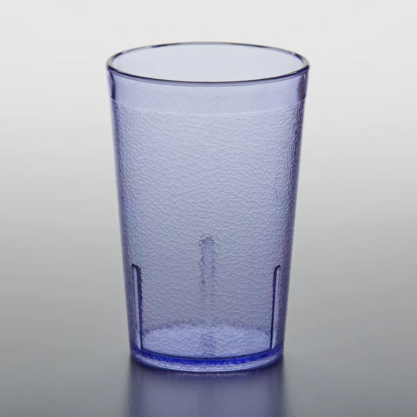 GET Enterprises GET 6608-1-BL 8 Oz. Blue Customizable SAN Plastic Pebbled Tumbler - 72/Case 4 GET Enterprises GET 6608-1-BL 8 Oz. Blue Customizable SAN Plastic Pebbled Tumbler - 72/Case - Image 2