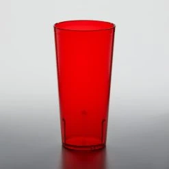 Alternative view of GET Enterprises GET 6624-1-R 24 Oz. Red Customizable SAN Plastic Pebbled Tumbler - 72/Case