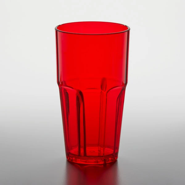 GET Enterprises GET 9922-1-R Bahama 22 Oz. Red Customizable SAN Plastic Tumbler - 72/Case 4 GET Enterprises GET 9922-1-R Bahama 22 Oz. Red Customizable SAN Plastic Tumbler - 72/Case - Image 2