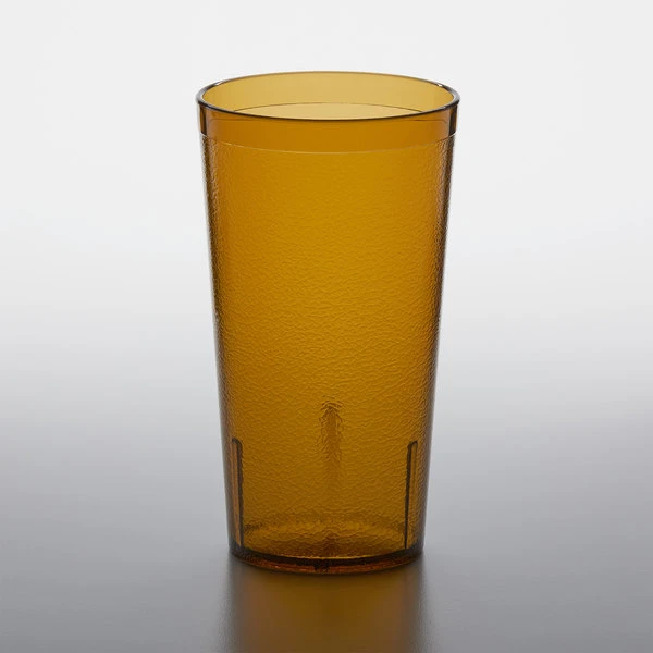 GET Enterprises GET 6616-1-A 16 Oz. Amber Customizable SAN Plastic Pebbled Tumbler - 72/Case 4 GET Enterprises GET 6616-1-A 16 Oz. Amber Customizable SAN Plastic Pebbled Tumbler - 72/Case - Image 2