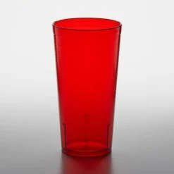 GET Enterprises GET 6620-1-R 20 Oz. Red Customizable SAN Plastic Pebbled Tumbler - 72/Case 5 GET Enterprises GET 6620-1-R 20 Oz. Red Customizable SAN Plastic Pebbled Tumbler - 72/Case -Acopa Shop 1853033