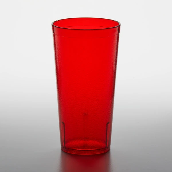 GET Enterprises GET 6620-1-R 20 Oz. Red Customizable SAN Plastic Pebbled Tumbler - 72/Case 4 GET Enterprises GET 6620-1-R 20 Oz. Red Customizable SAN Plastic Pebbled Tumbler - 72/Case - Image 2
