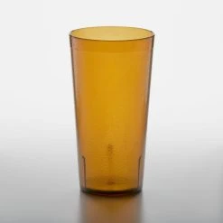 GET Enterprises GET 6632-1-A 32 Oz. Amber Customizable SAN Plastic Tall Pebbled Tumbler - 48/Case 5 GET Enterprises GET 6632-1-A 32 Oz. Amber Customizable SAN Plastic Tall Pebbled Tumbler - 48/Case -Acopa Shop 1853067