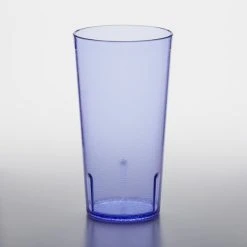 Alternative view of GET Enterprises GET 6632-1-BL 32 Oz. Blue Customizable SAN Plastic Tall Pebbled Tumbler - 48/Case
