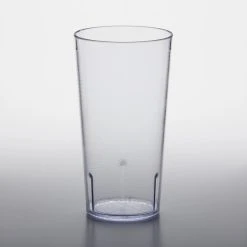 GET Enterprises GET 6632-1-CL 32 Oz. Clear Customizable SAN Plastic Tall Pebbled Tumbler - 48/Case -Acopa Shop 1853070