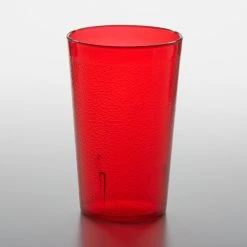 GET Enterprises GET 6695-1-R 9.5 Oz. Red Customizable SAN Plastic Pebbled Tumbler - 72/Case 5 GET Enterprises GET 6695-1-R 9.5 Oz. Red Customizable SAN Plastic Pebbled Tumbler - 72/Case -Acopa Shop 1853094