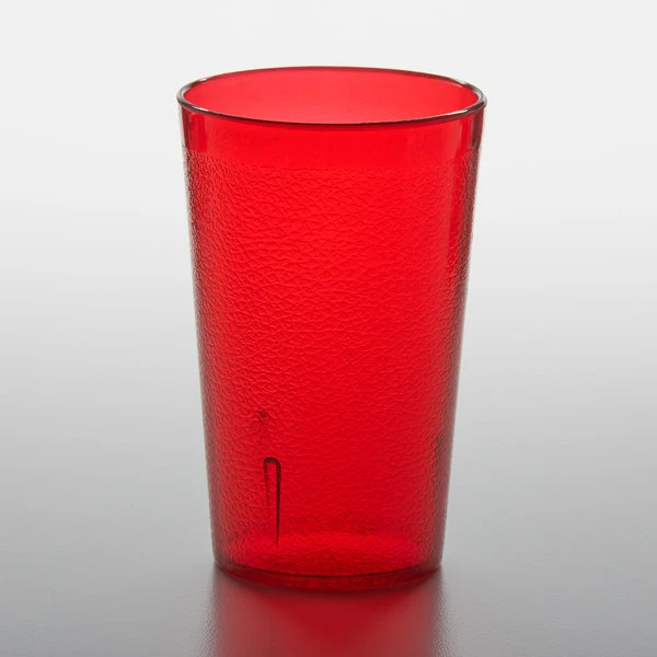 GET Enterprises GET 6695-1-R 9.5 Oz. Red Customizable SAN Plastic Pebbled Tumbler - 72/Case 4 GET Enterprises GET 6695-1-R 9.5 Oz. Red Customizable SAN Plastic Pebbled Tumbler - 72/Case - Image 2