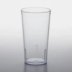 GET Enterprises GET 6616-1-CL 16 Oz. Clear Customizable SAN Plastic Pebbled Tumbler - 72/Case