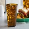 GET Enterprises GET 6620-1-A 20 Oz. Amber Customizable SAN Plastic Pebbled Tumbler - 72/Case -Acopa Shop 1856129