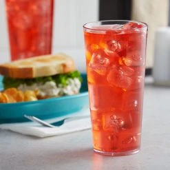GET Enterprises GET 6624-1-CL 24 Oz. Clear Customizable SAN Plastic Pebbled Tumbler - 72/Case