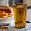 GET Enterprises GET 6695-1-A 9.5 Oz. Amber Customizable SAN Plastic Pebbled Tumbler - 72/Case -Acopa Shop 1856183