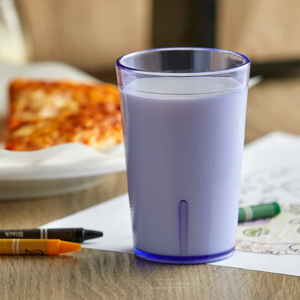 GET Enterprises GET 6608-1-BL 8 Oz. Blue Customizable SAN Plastic Pebbled Tumbler - 72/Case 3 GET Enterprises GET 6608-1-BL 8 Oz. Blue Customizable SAN Plastic Pebbled Tumbler - 72/Case