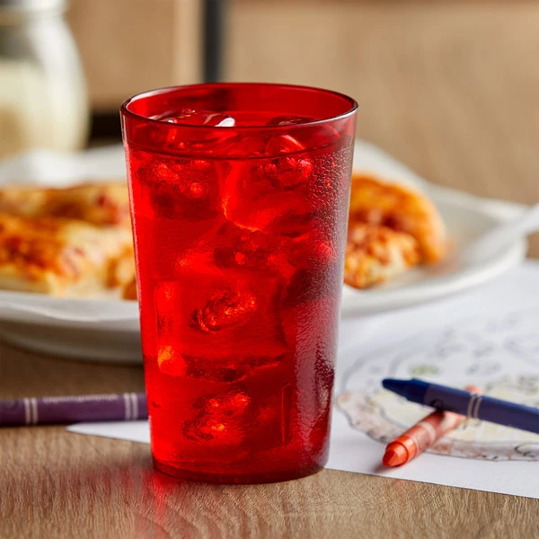 GET Enterprises GET 6695-1-R 9.5 Oz. Red Customizable SAN Plastic Pebbled Tumbler - 72/Case 3 GET Enterprises GET 6695-1-R 9.5 Oz. Red Customizable SAN Plastic Pebbled Tumbler - 72/Case