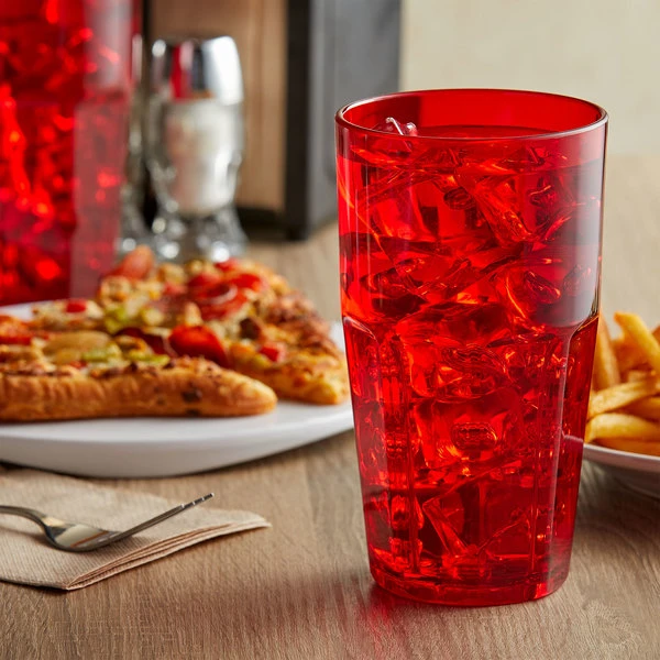 GET Enterprises GET 9922-1-R Bahama 22 Oz. Red Customizable SAN Plastic Tumbler - 72/Case 3 GET Enterprises GET 9922-1-R Bahama 22 Oz. Red Customizable SAN Plastic Tumbler - 72/Case