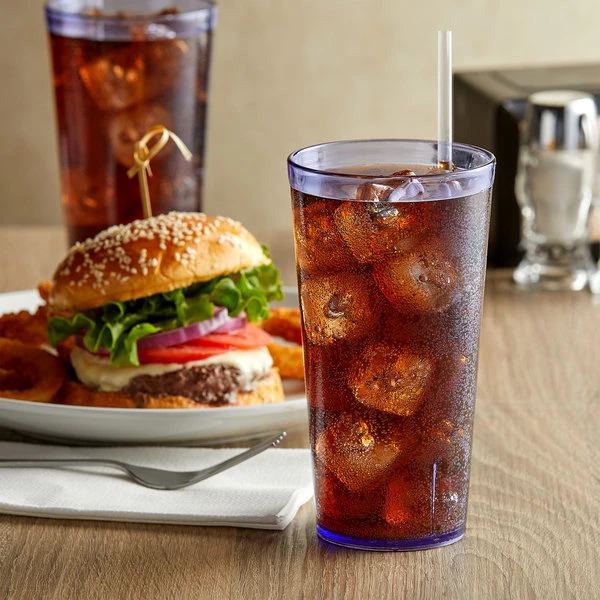 GET Enterprises GET 6620-1-BL 20 Oz. Blue Customizable SAN Plastic Pebbled Tumbler - 72/Case 3 GET Enterprises GET 6620-1-BL 20 Oz. Blue Customizable SAN Plastic Pebbled Tumbler - 72/Case