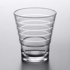 GET Enterprises GET SW-1709-CL Cirq 9 Oz. SAN Plastic Stackable Rocks / Old Fashioned Glass - 24/Case