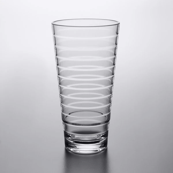 GET Enterprises GET SW-1720-CL Cirq 20 Oz. SAN Plastic Stackable Mixing Glass - 24/Case 3 GET Enterprises GET SW-1720-CL Cirq 20 Oz. SAN Plastic Stackable Mixing Glass - 24/Case
