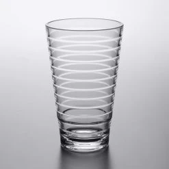 GET Enterprises GET SW-1716-CL Cirq 16 Oz. SAN Plastic Stackable Mixing / Pint Glass - 24/Case