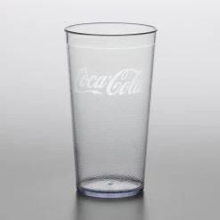 Alternative view of GET Enterprises GET 6616-CC 16 Oz. Clear Coca-Cola® SAN Plastic Pebbled Tumbler - 72/Case
